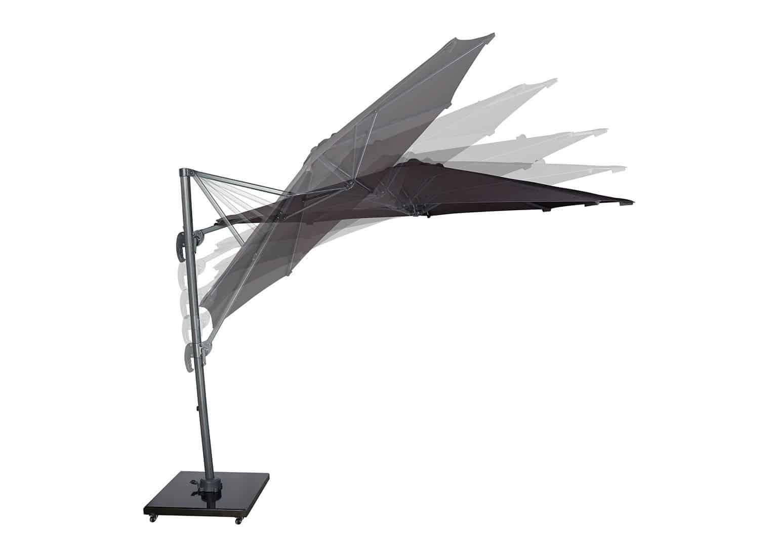 садовая мебель для террасы с зонтом: система действия зонта FALCON