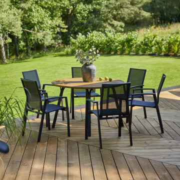 Садовый стол SIMI ⌀ 120 см EUKALIPTUS