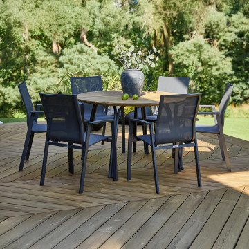 Садовый стол SIMI ⌀ 120 см EUKALIPTUS