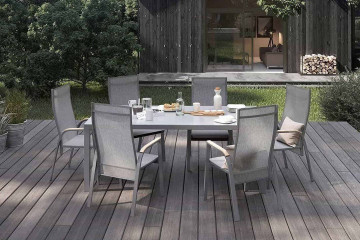 Садовый стул ALICANTE teak - STONE&WOOD серый
