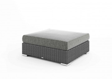 Столик / пуф MILANO (со стеклом и подушкой) серый