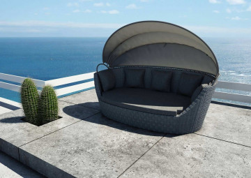 Садовый диван-кровать PORTOFINO серый