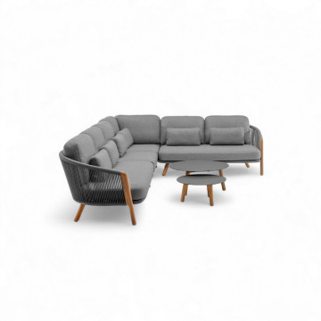 Комплект садовой мебели HAVEN угловой антрацит