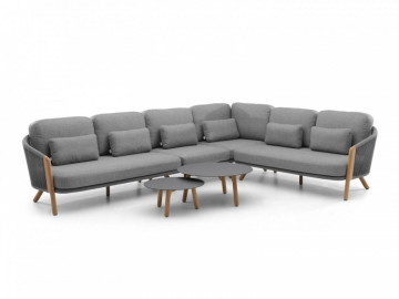 Комплект садовой мебели HAVEN угловой антрацит