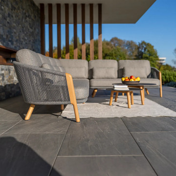 Комплект садовой мебели HAVEN угловой антрацит