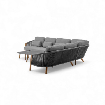 Комплект садовой мебели HAVEN угловой антрацит