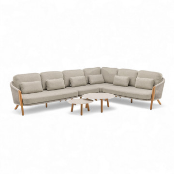 Комплект садовой мебели HAVEN угловой мокка