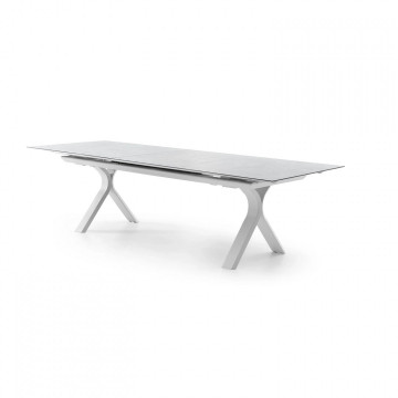 Садовый стол TORO раздвижной 240-300 см белый