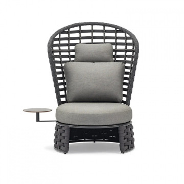 Садовое кресло cо столиком NOBLE антрацит