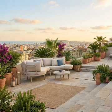 Комплект садовой мебели CLOUDY мокка